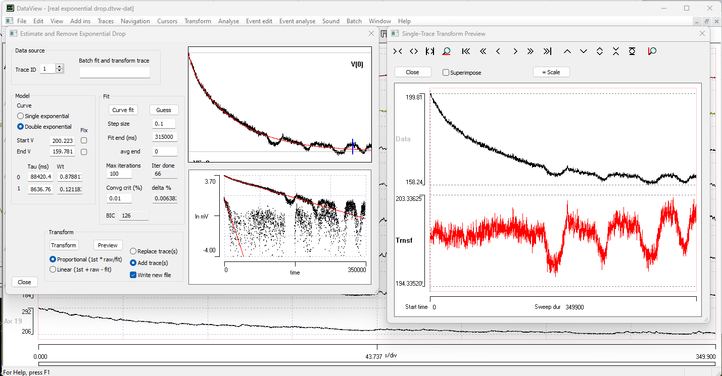 Remove exponential drop dialog